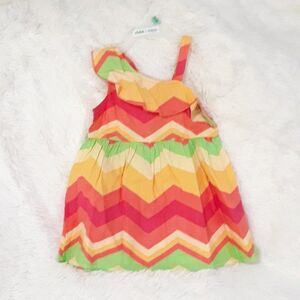 BEEBAY Multi-color Chevron Print Strap Shoulder Dress (Girls 0-3M)